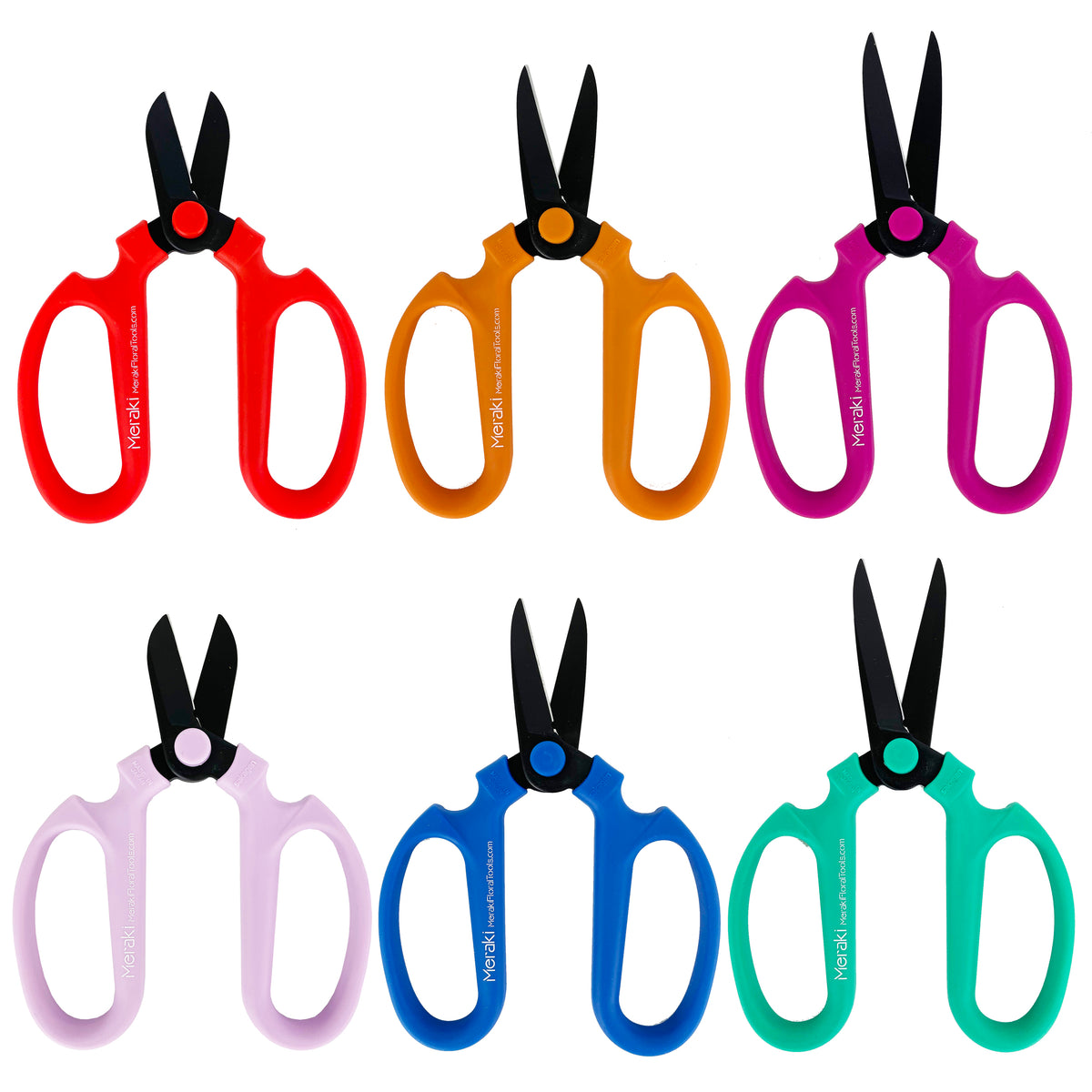 Set of Six Meraki Floral Shears – Meraki Floral Tools