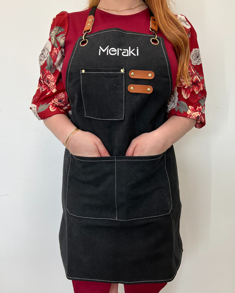 NEW! Meraki Floral Tools Canvas Work Apron: Black