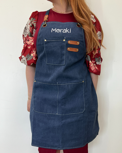 NEW! Meraki Floral Tools Canvas Work Apron: Navy