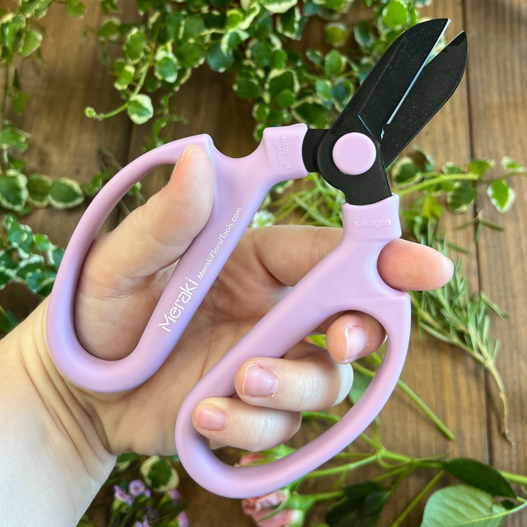 purple garden tool set Set of Three, Purple Meraki Garden Shears